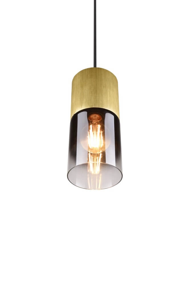Lampe suspendue Robin pendentif bois avec noir Trio 4017807507478