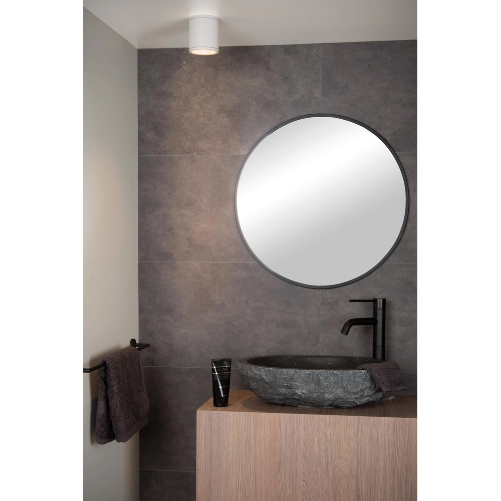 Projecteur de plafond Aven toilettes IP65 blanches Lucide 5411212221445