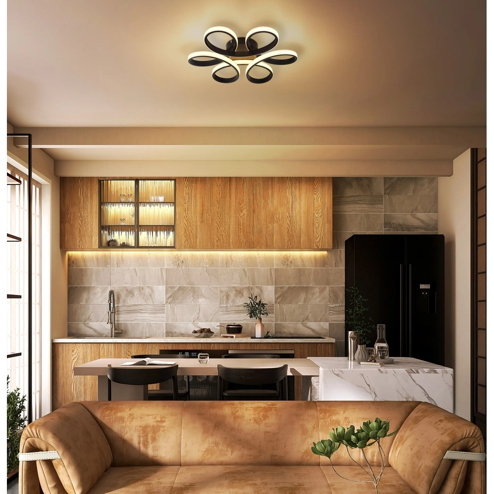 Lampe de plafond à design Orbita Noir Globo 9007371593309