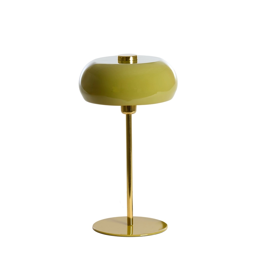 Lampe de table Surin Ø 26cm - vert olive brillant avec or Light & Living 8717807743499