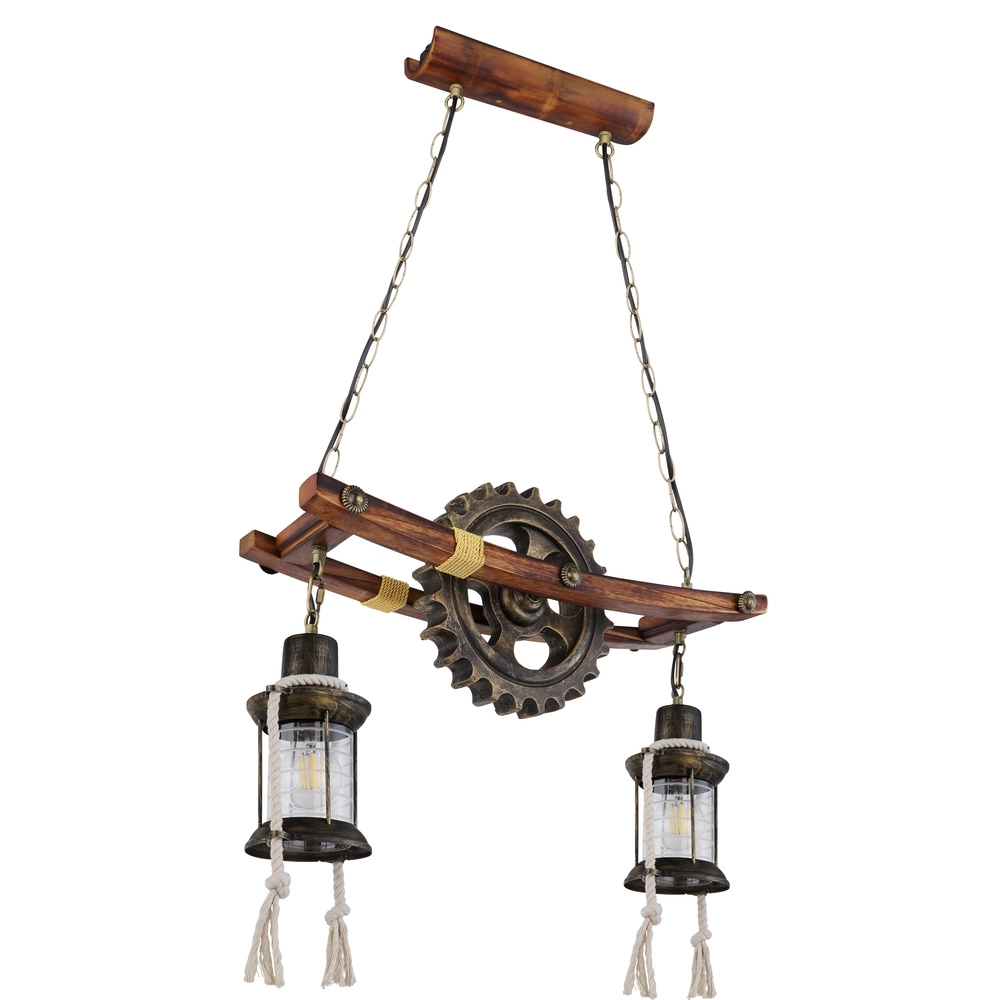 Lampe pendante industrielle Abella 2 lumières Globo 9007371407392