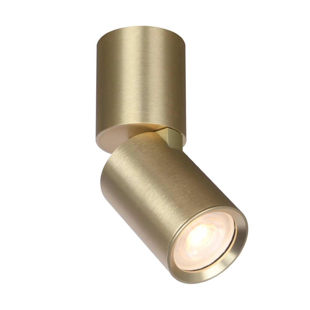 Spot en saillie or mat Parma orientable aluminium Ø 5,6cm
