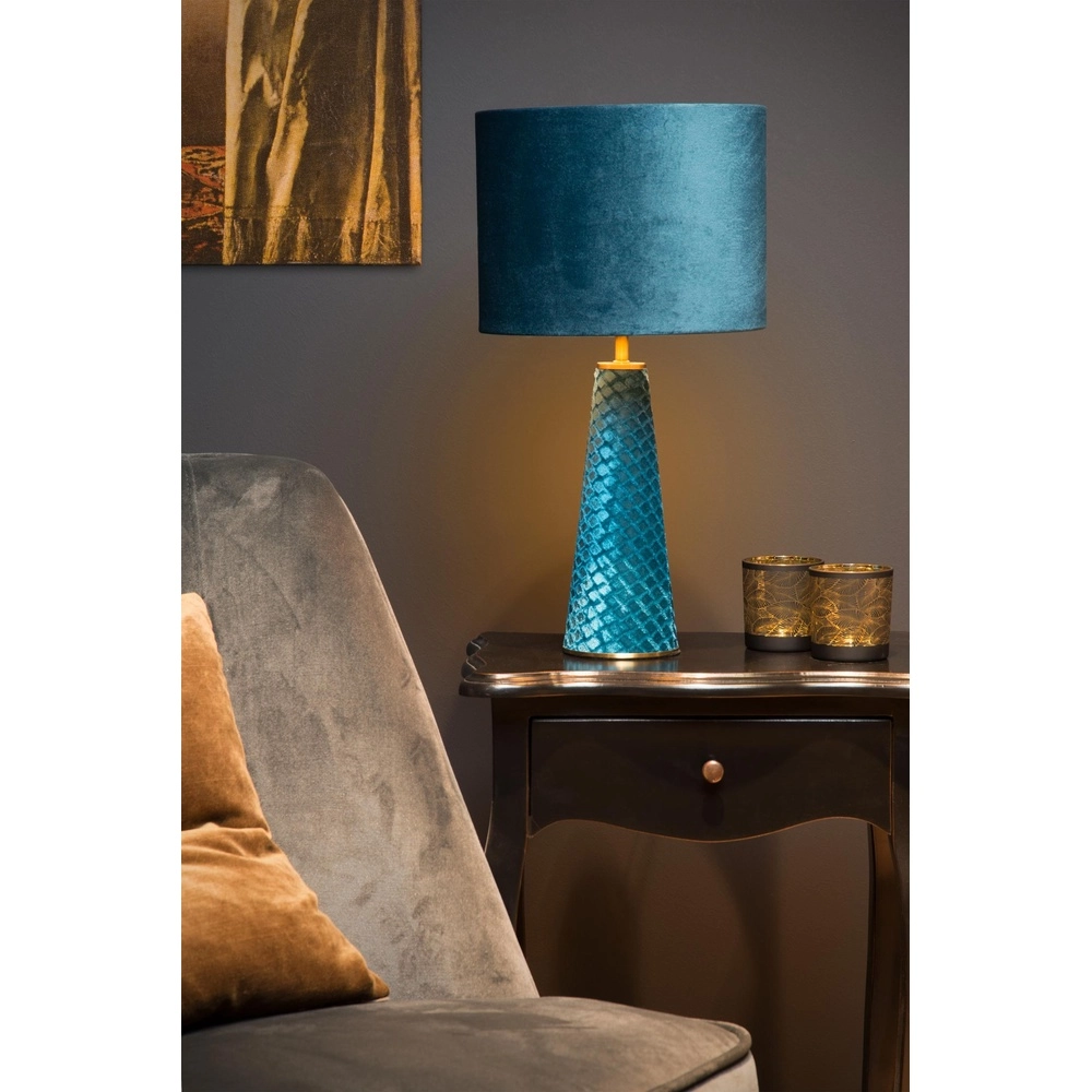 Lampe de table Extravaganza Velvet bleu Lucide 5411212105301