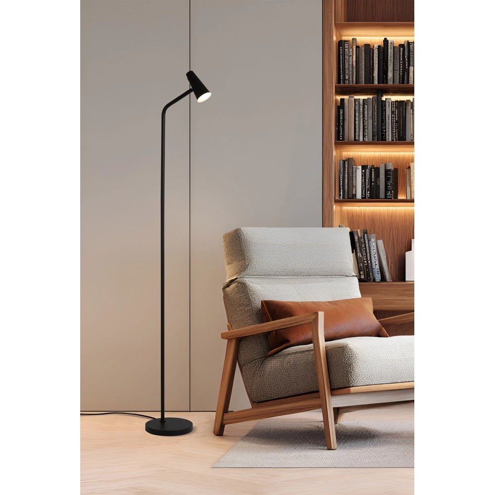 Lampadaire Rechargeable noir Searchlight 5053423298627