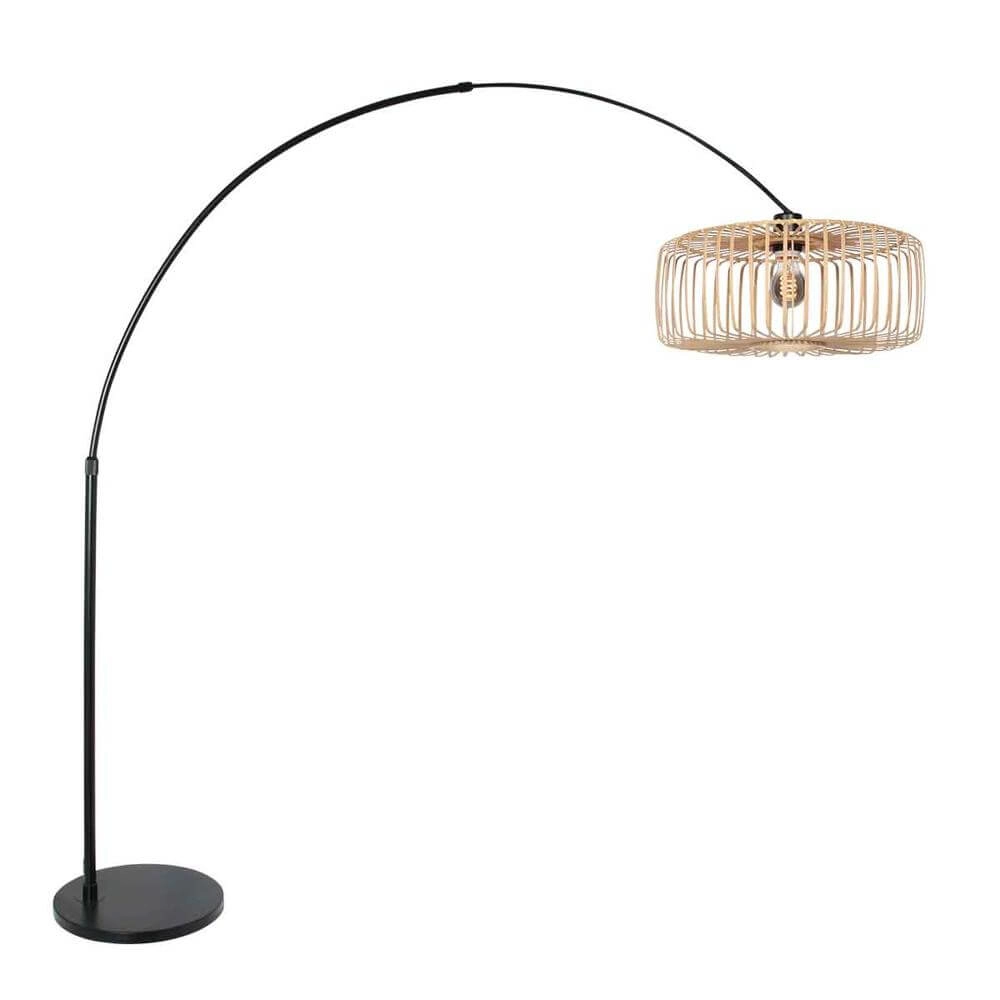 Lampe à arc noir Sparkled Light bambou