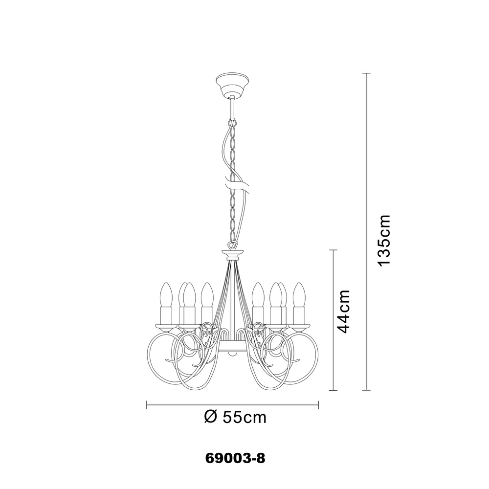 Chandelier Truncatus Or Globo 9007371208920