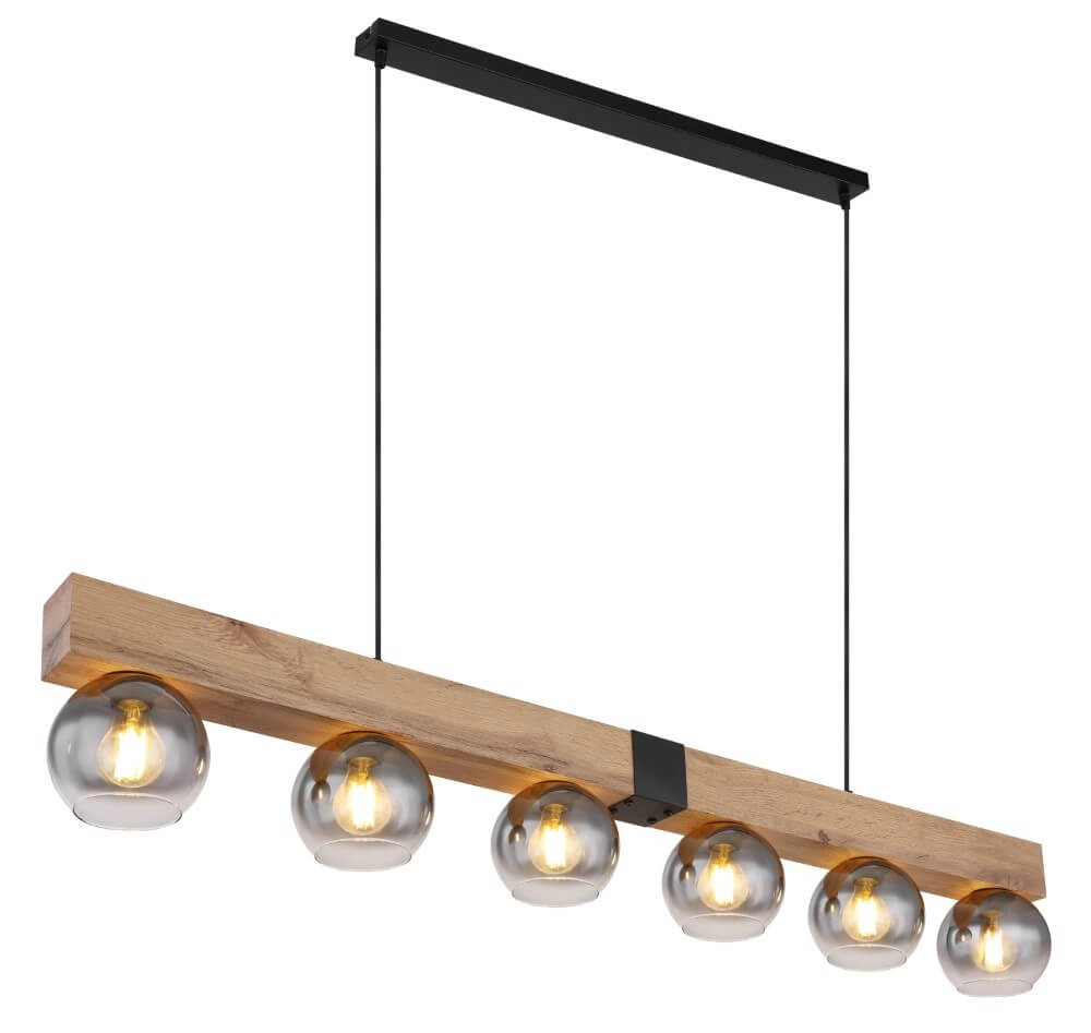 Lampe suspendue Moitas 6 lumières droites