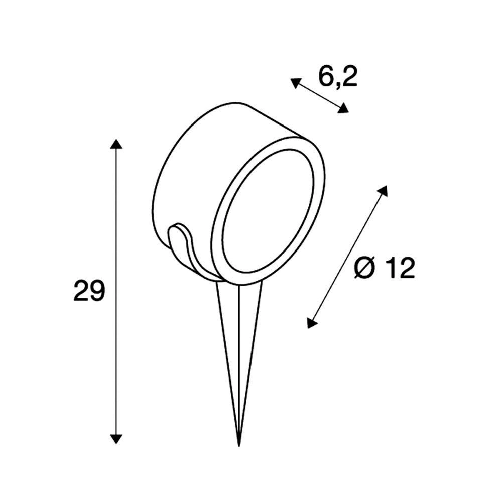 Projecteur de jardin Sitra 360 Spike avec autopiqueur SLV 4024163134477
