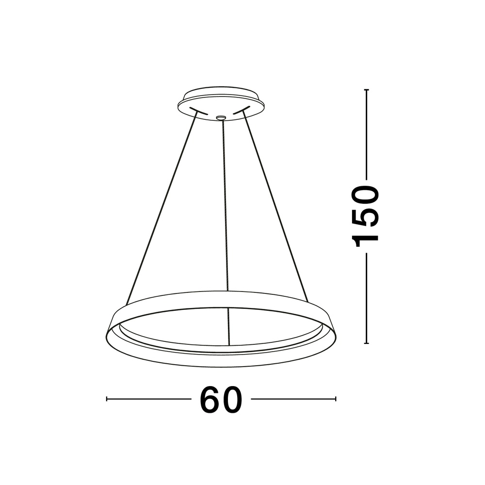 Suspension design Ormi Ø 60cm champagne Lyora 5212017448842