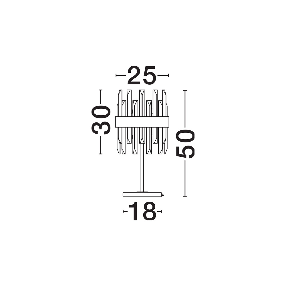 Lampe de table dorée Crown Ø 25cm Lyora 5212017468345