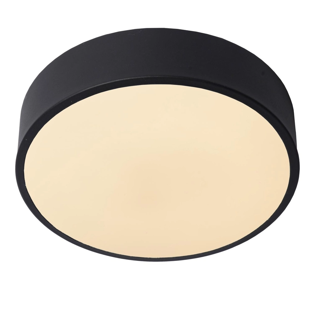 Éclairage de plafond Unar Ø 20cm - 2700K - noir Lucide 5411212791856