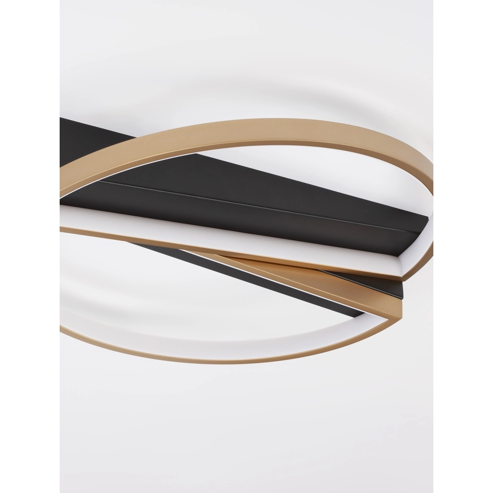 Plafonnier design Elize noir avec or Ø 43,2cm Lyora 5212017433152