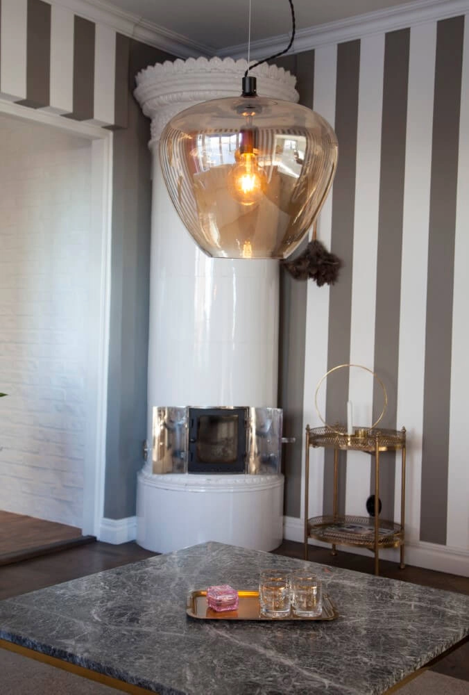 Lampe suspendue Bellissimo verre ambré Ø40cm By Rydéns 7391741008701