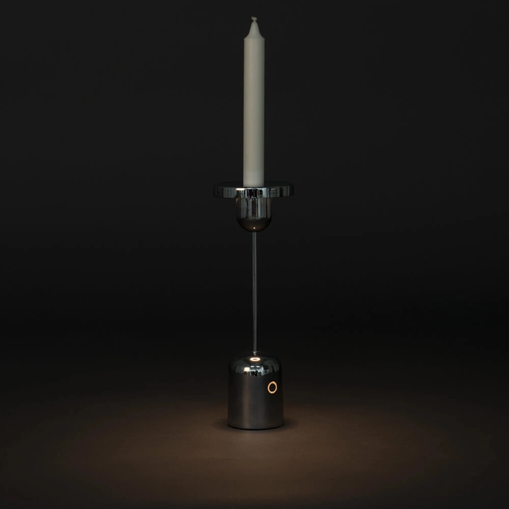 Lampe de table rechargeable Cassis Acier inoxydable pour chandelier KonstSmide 7318307832006