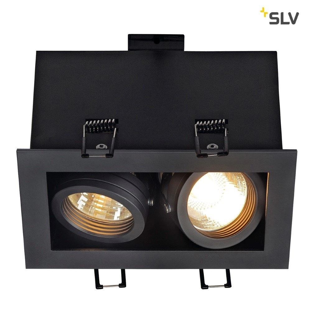 Spot encastrable Kadux 2 GU10 9 cm noir SLV 4024163151481