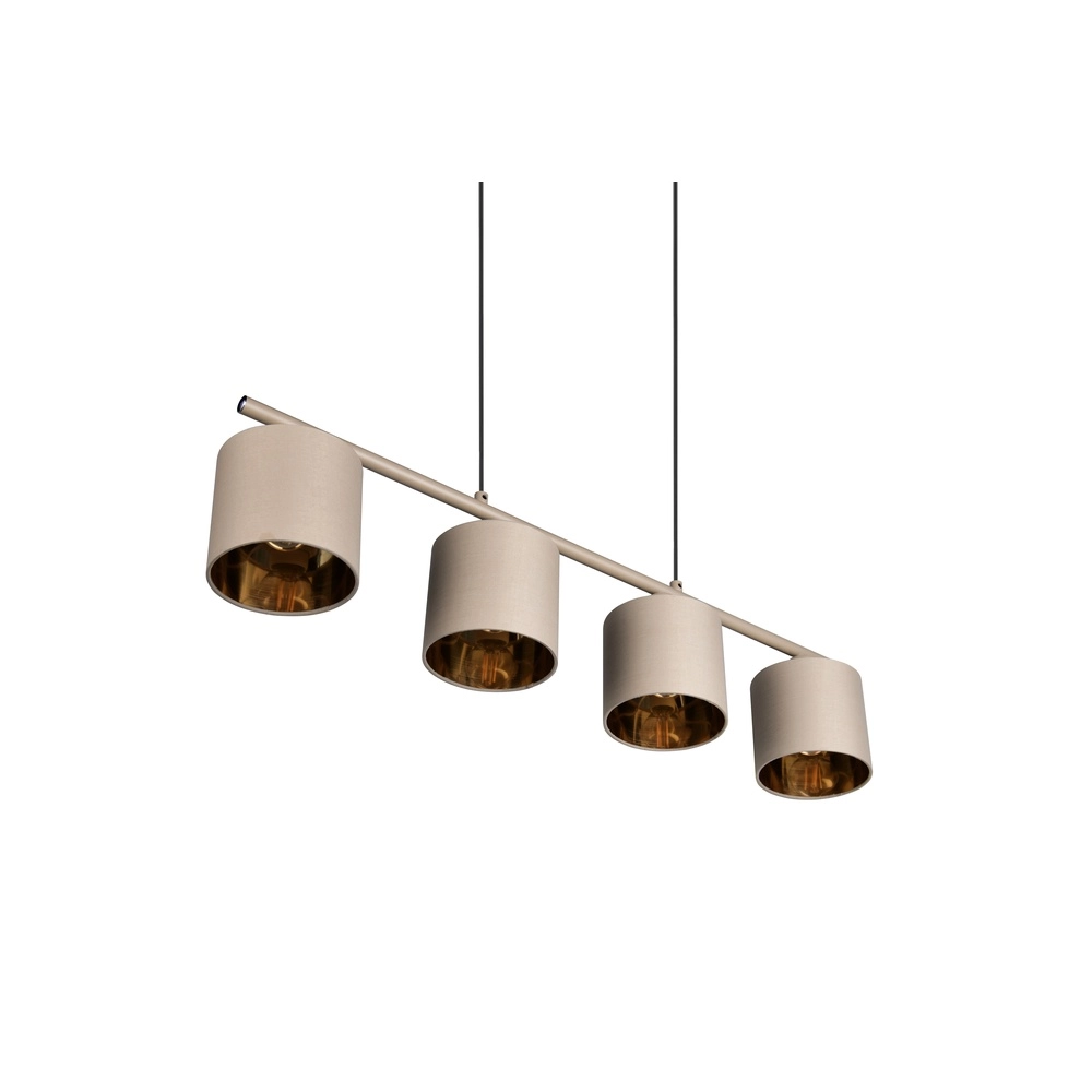 Lampe suspendue à 4 lumières Tommy brun sable Trio 4017807724165