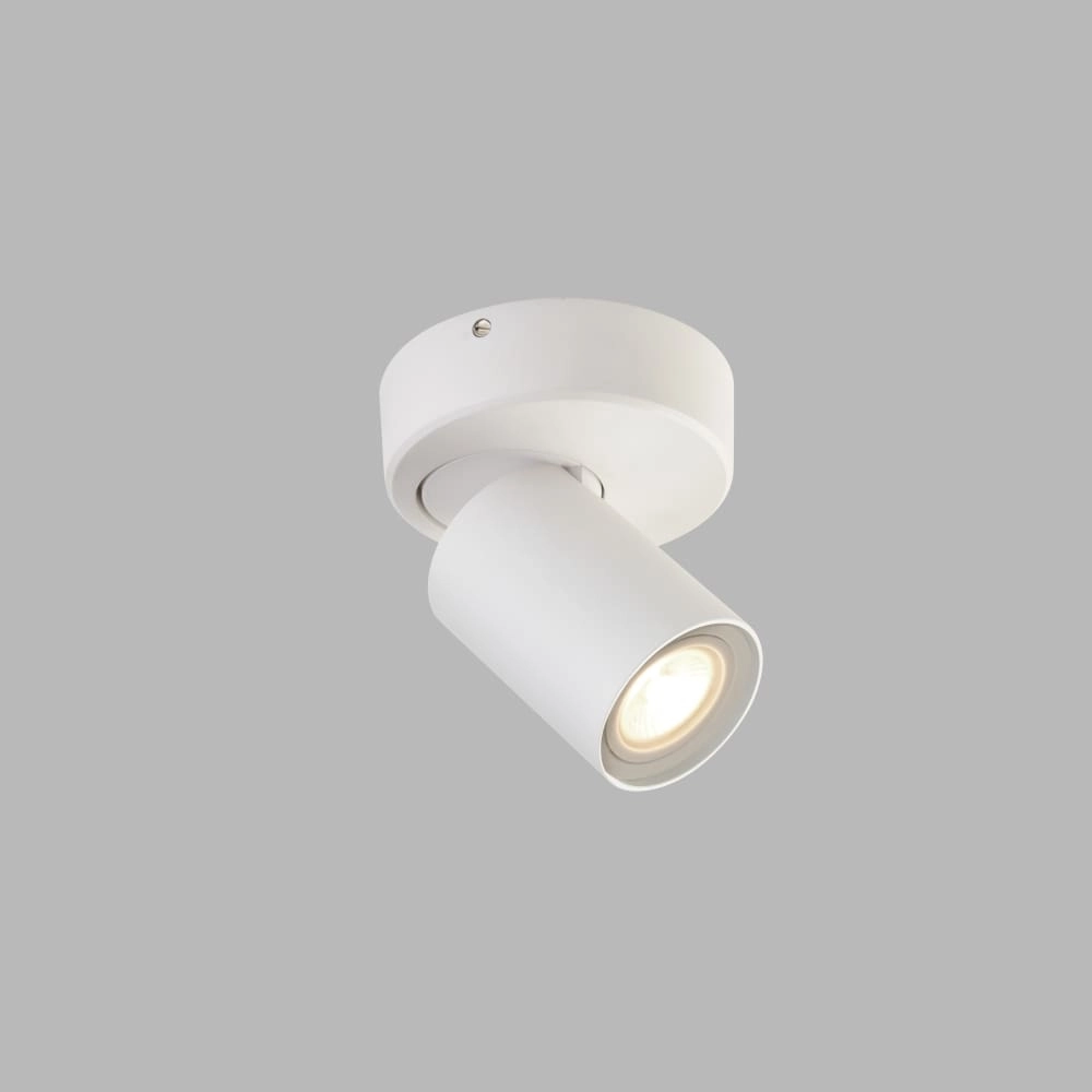 Plafonnier Moon 1 rond blanc Lyora