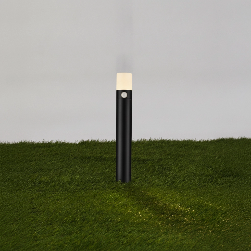 Lampe de jardin design Paul Noir avec capteur