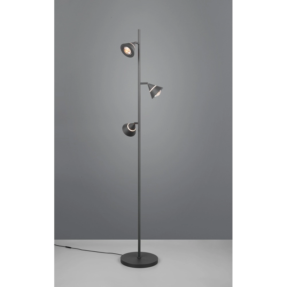 Lampadaire Romeo noir Trio 4017807675399