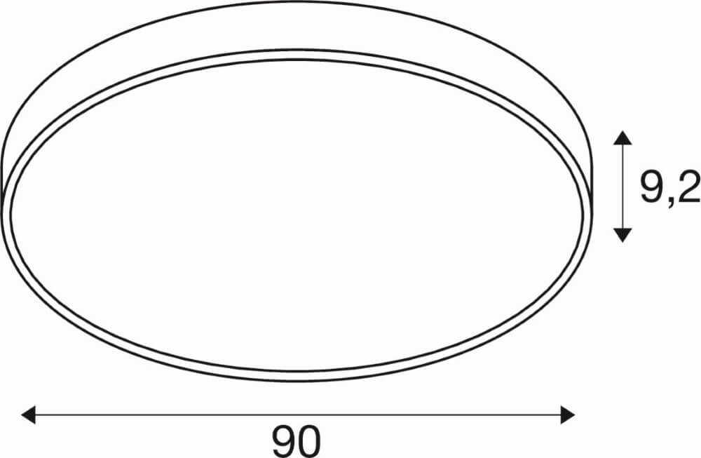 Plafonnier / Lampe suspendue Medo Pro 90 noir - CCT - 80g - Ø 90cm SLV 4024163276771