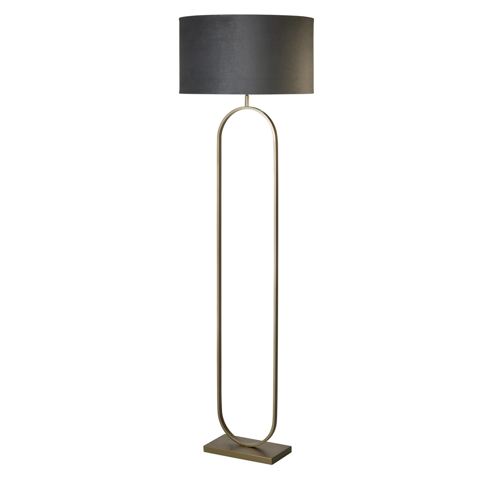 Lampadaire Modish bronze avec teinte gris foncé Lampadaire Modish bronze avec teinte gris foncé