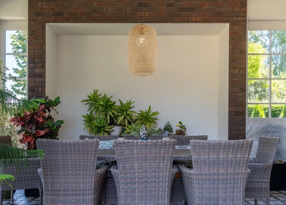 Lampe suspendue en rotin Mirena Ø 31 cm Globo 9007371409556