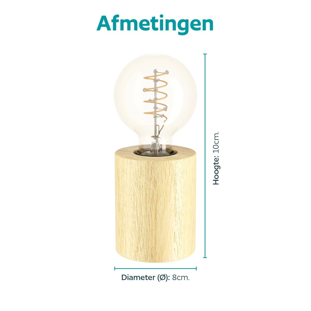 Lampe de table Murama Bois de chêne Eglo 9008606406210