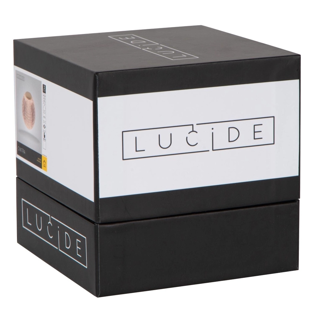 Lampe de table dorée Cintra rechargeable Ø 9cm - 2700K Lucide 5411212134486