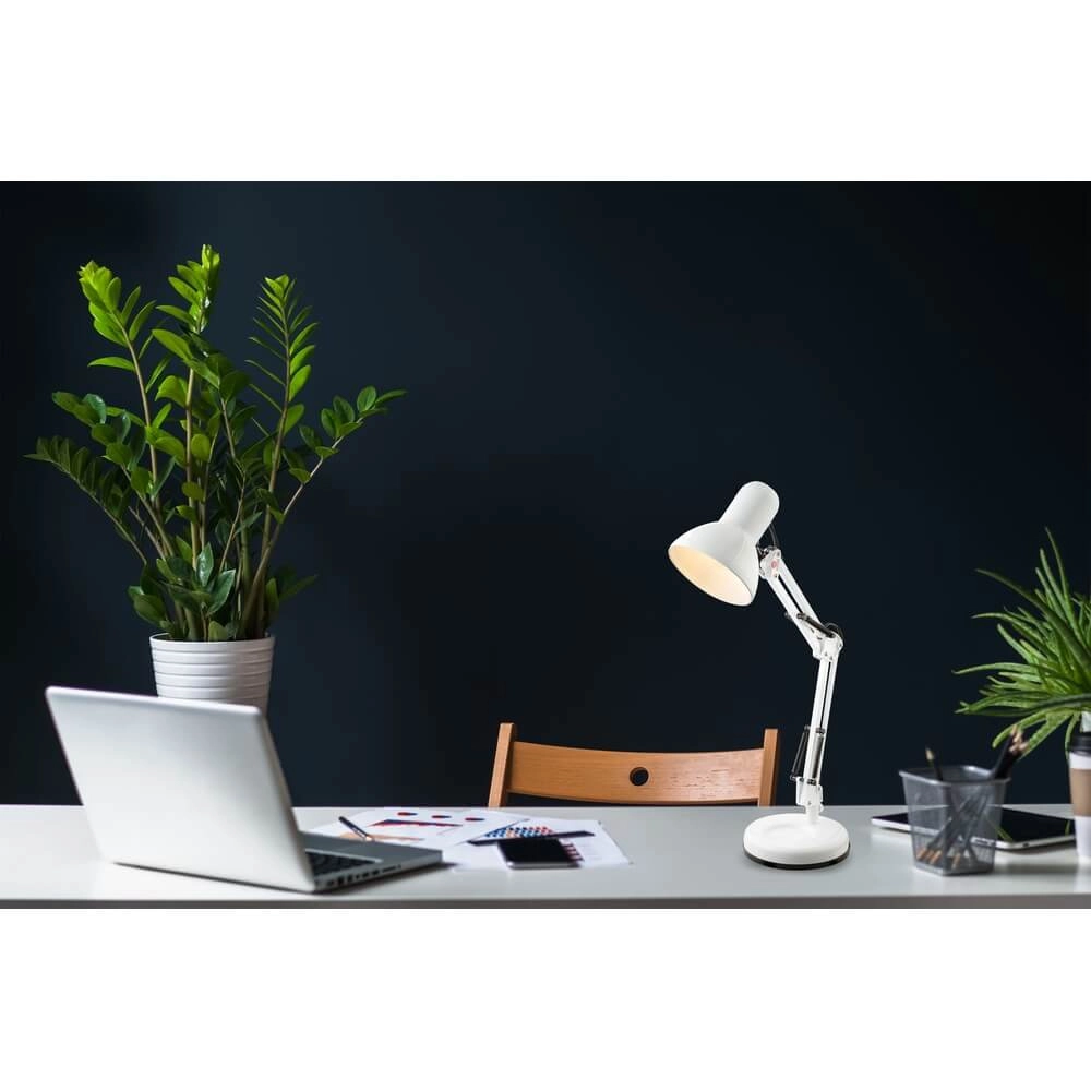 Lampe de bureau nostalgique Famous blanc Globo 9007371162130