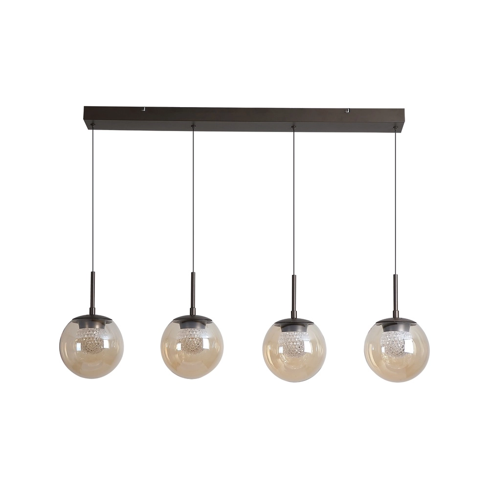 Lampe pendante de conception Solis 4-feux en bronze Searchlight 5,05342E+12