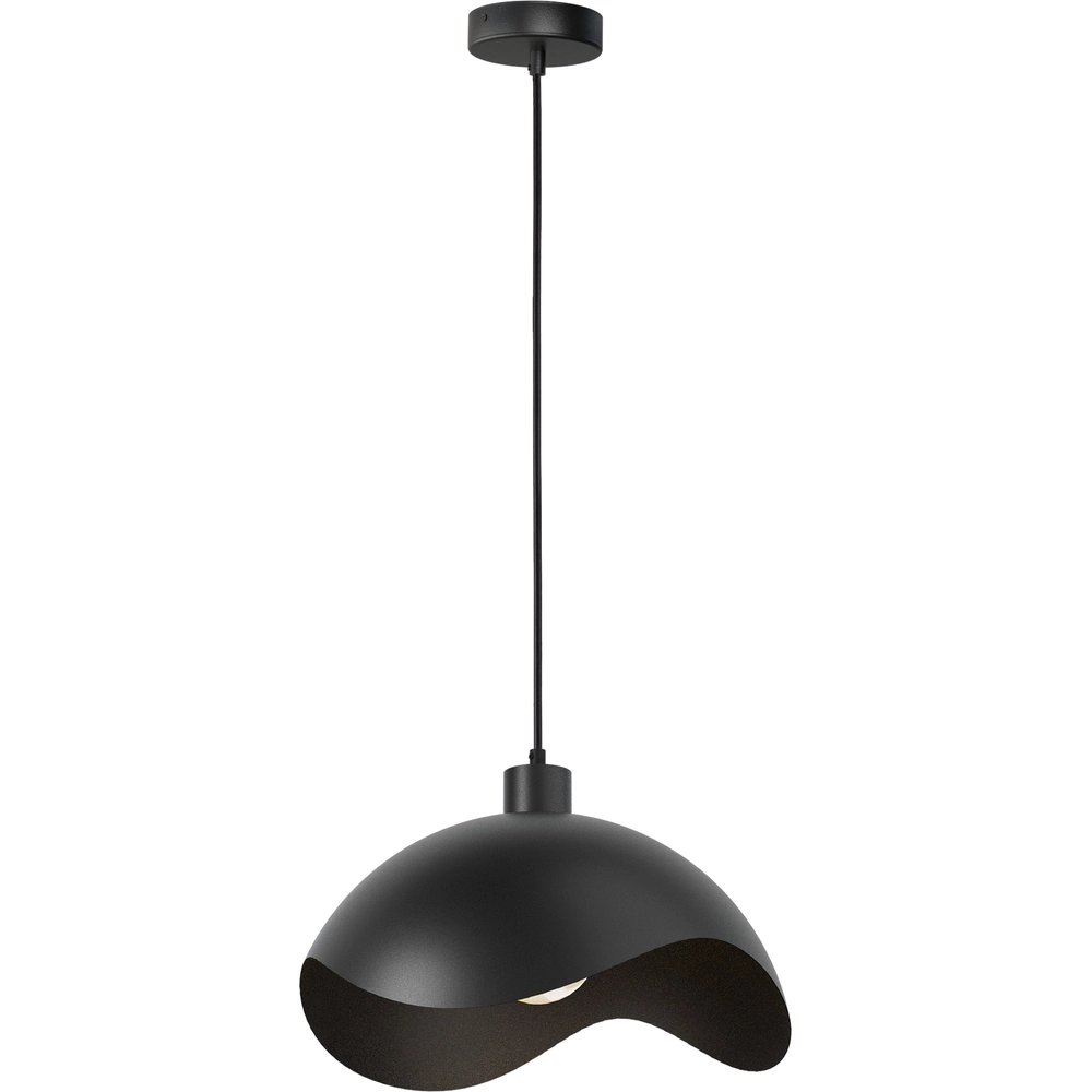 Lampe pendante de conception Volta Ø40cm - ondulé - noir