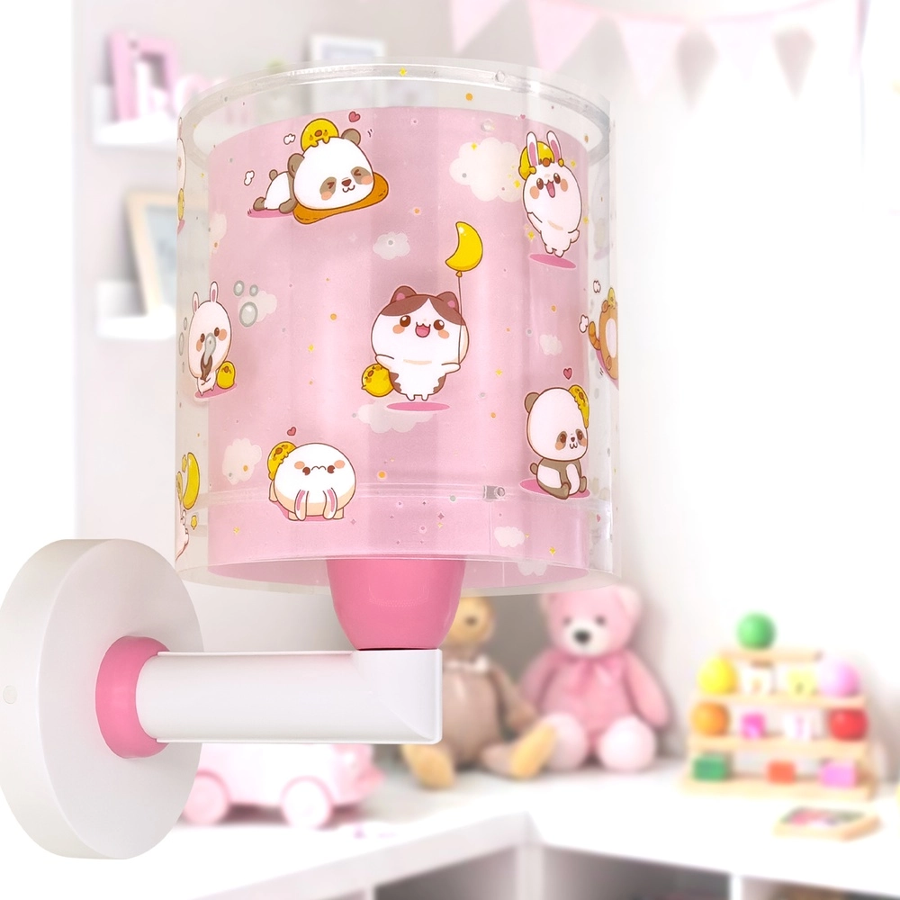 Applique murale enfant Kawaii Friends Lueur rose dans le noir Dalber 8420406002224