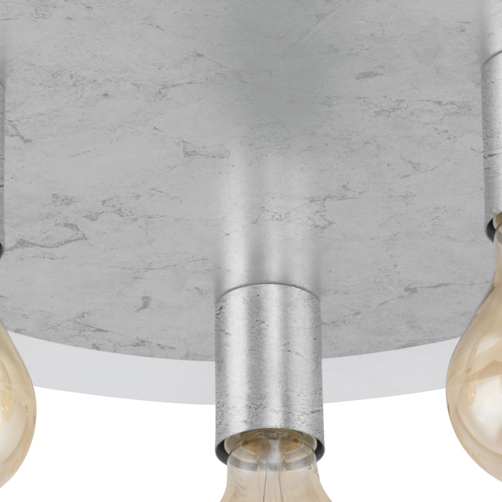 Lampe de plafond unique Passano Trois feux blancs et argentés Eglo 9002759974954