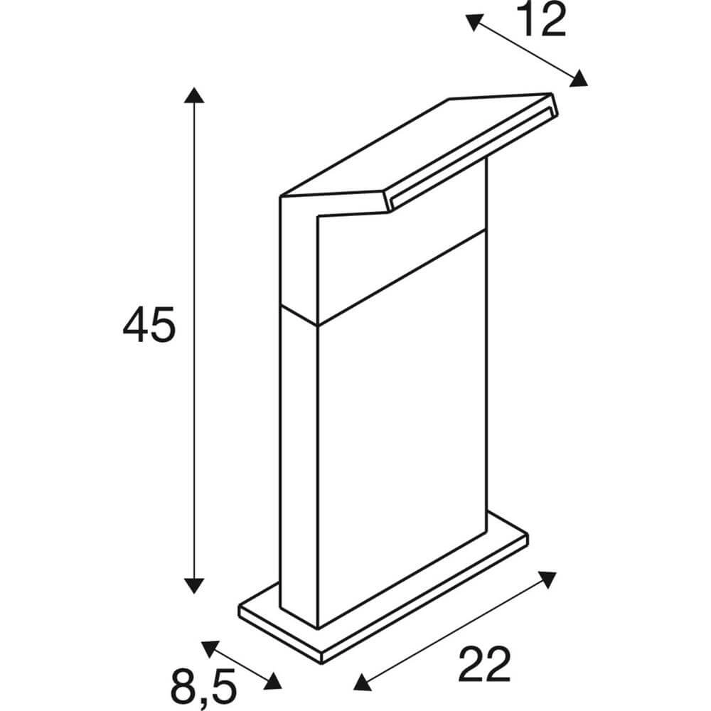 Lampe de jardin design Ordi 2 Pole 45 noir 45cm SLV 4024163300575