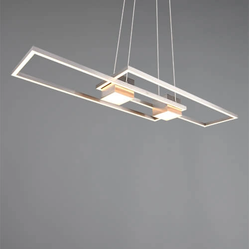 Lampe suspendue LED pour bureau Albany acier inoxydable