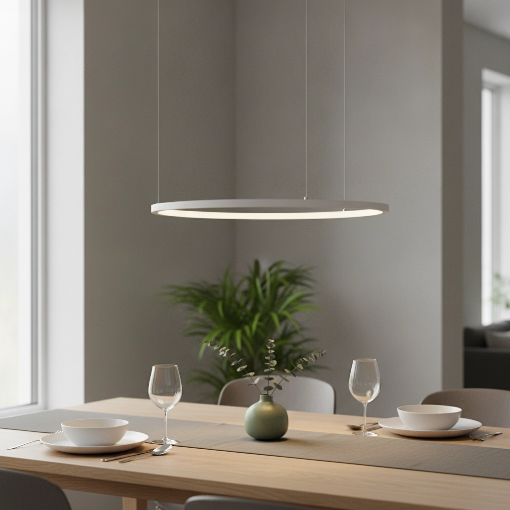 Suspension ronde Tarquin blanc Ø 60cm