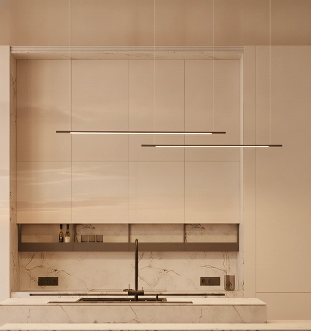 Suspension élégante Brillia noir 161cm