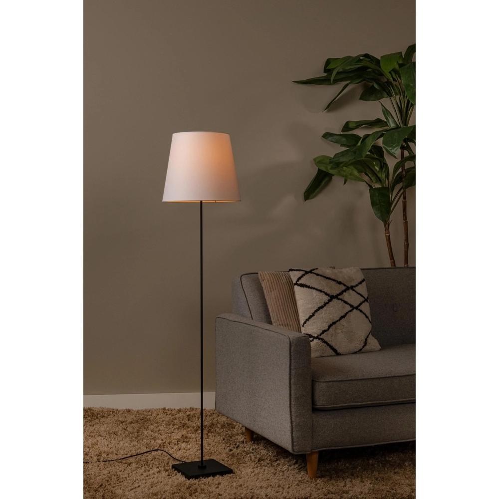 Lampe de pied Pendio Noir avec capuche blanche Lucide 5411212194084