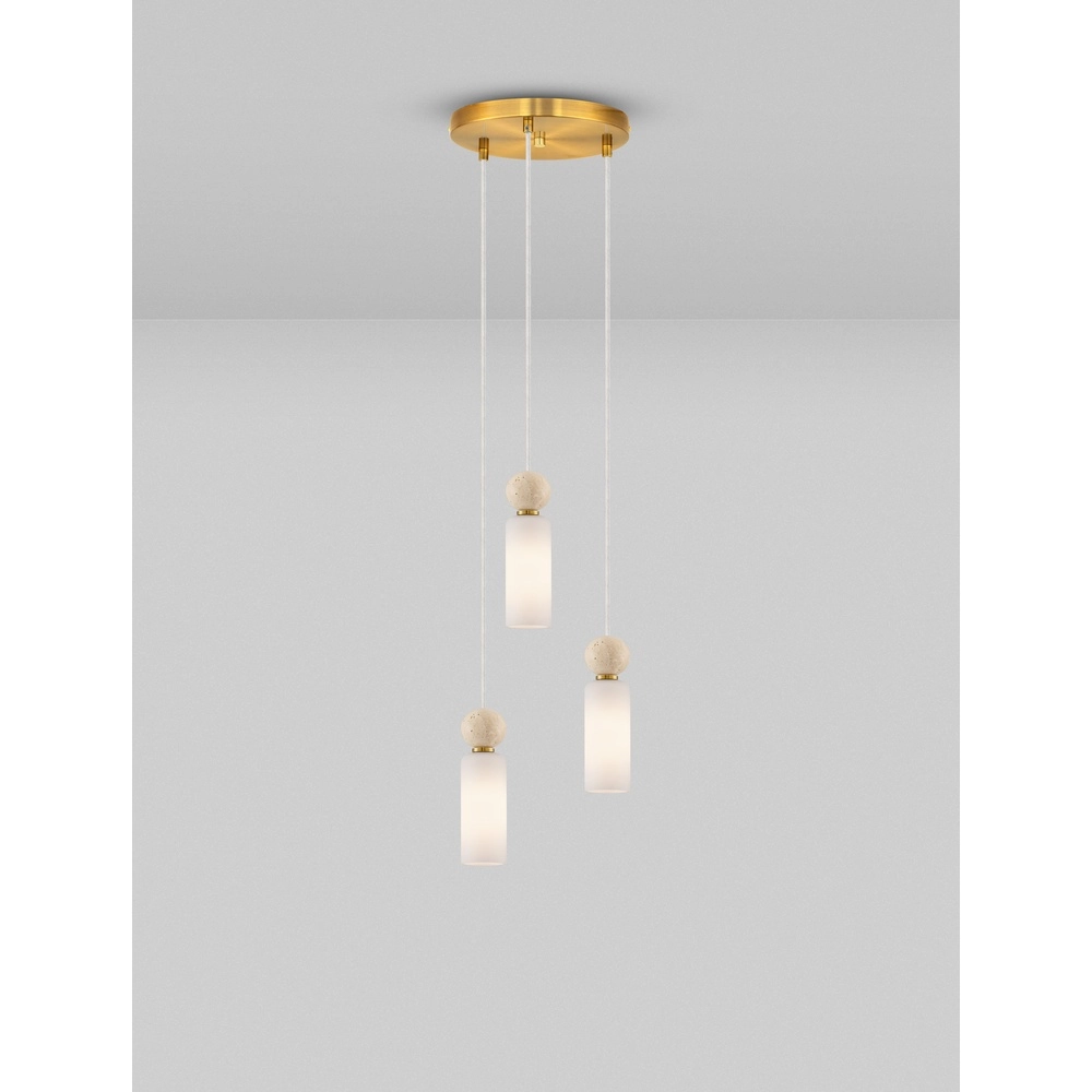 Suspension Filomena Or 3 lumières Lyora 5212017483492