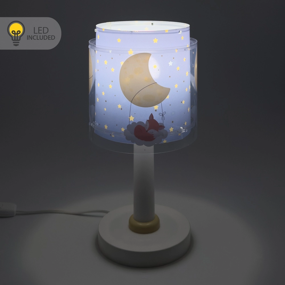 Lampe de table pour chambre d’enfant Moon Dreams bleu Dalber 8420406766317