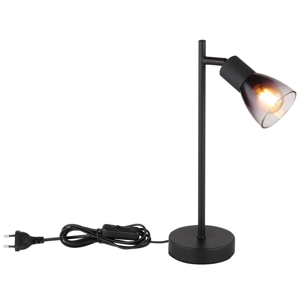 Lampe de table noire Satella cheville Globo 9007371452934