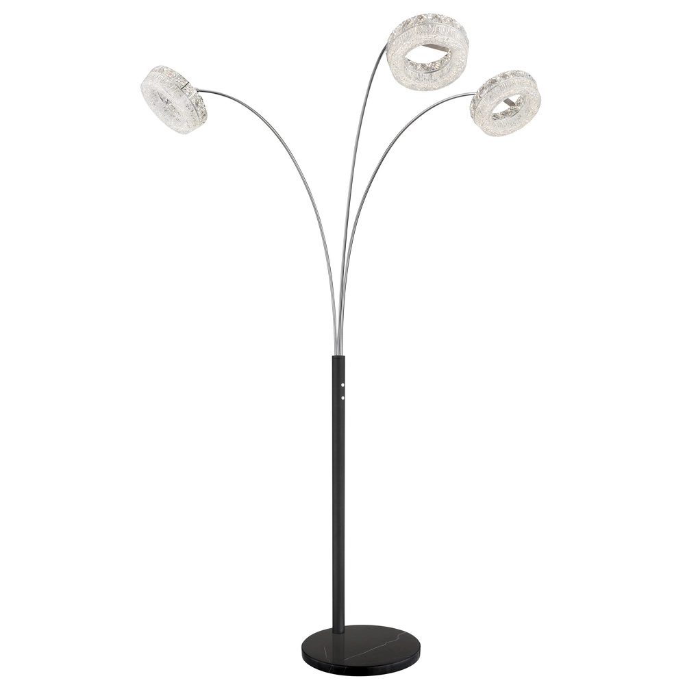 Lampe de pied Laurel Noir Globo 9007371579044