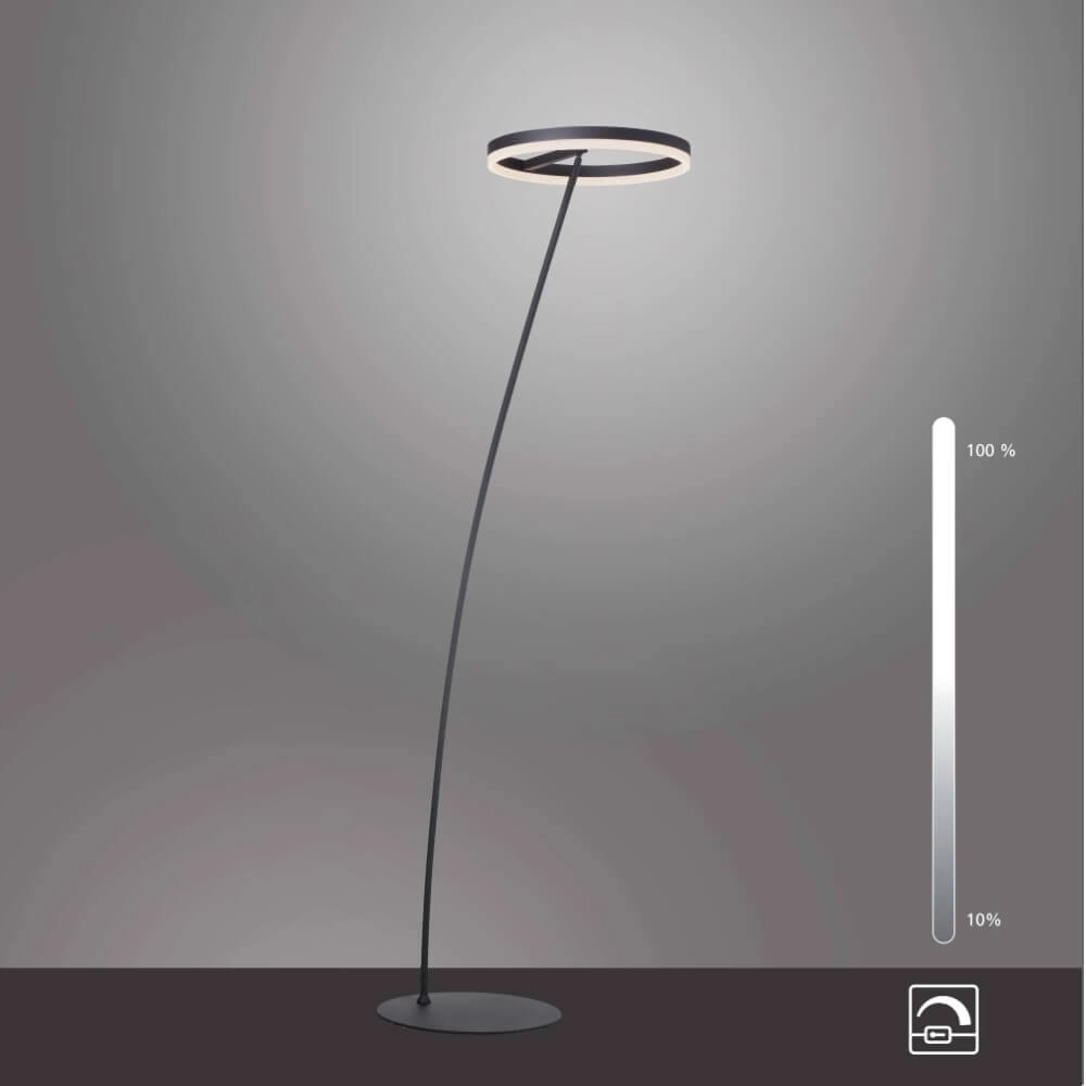 Lampadaire anthracite Titus moderne Paul Neuhaus 4012248357637