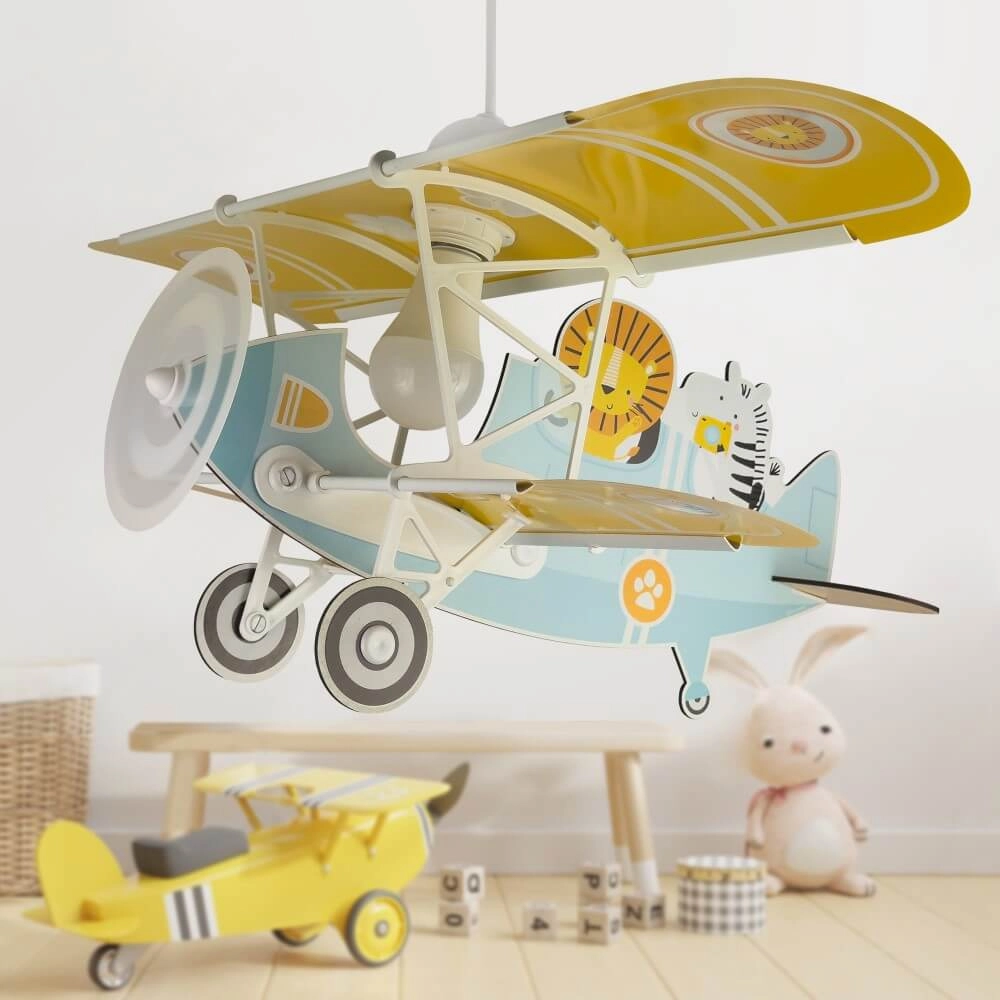 Lampe suspendue pour enfants Plane avec des lions Dalber 8420406546025