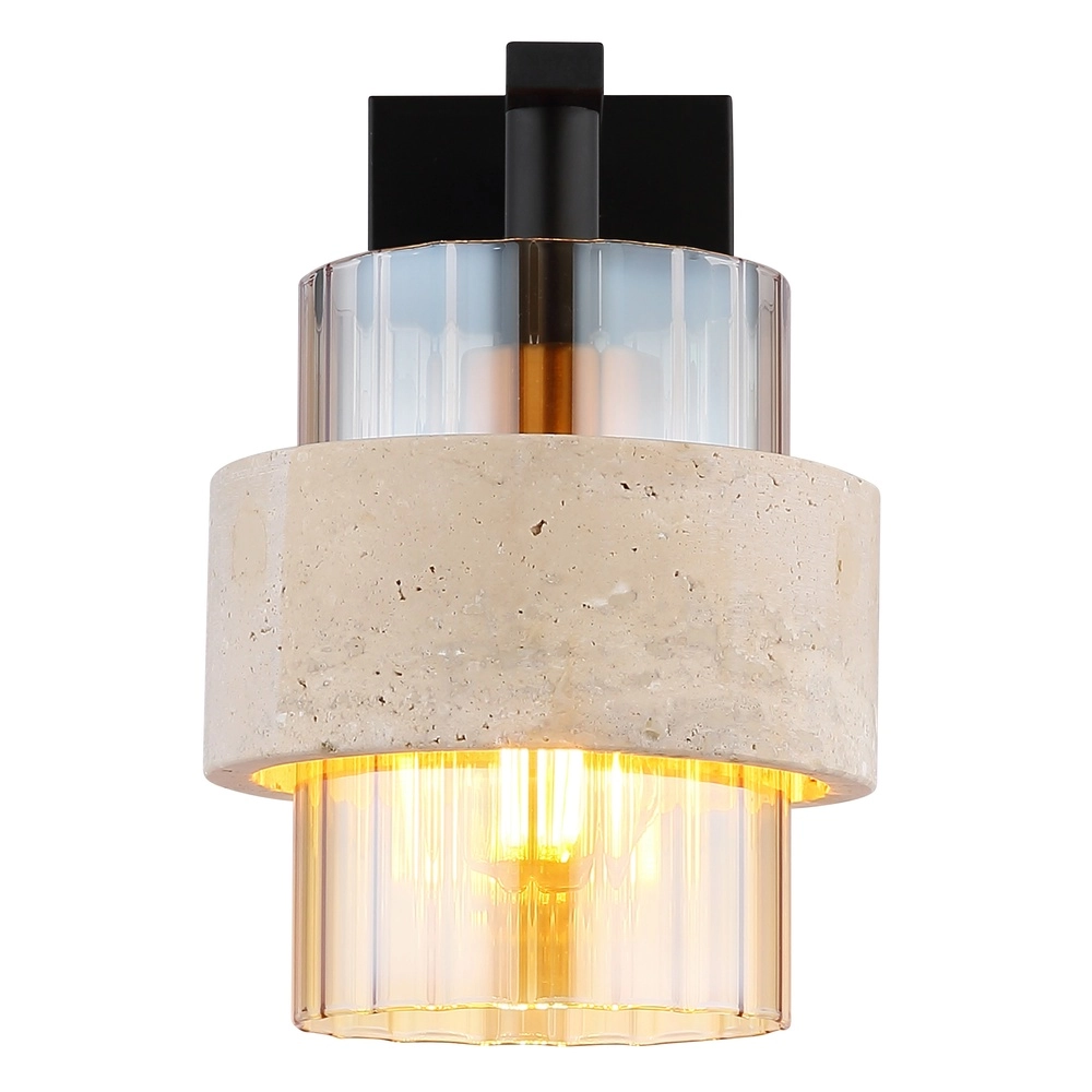 Lampe murale Daren noir avec marbre Globo 9007371589661