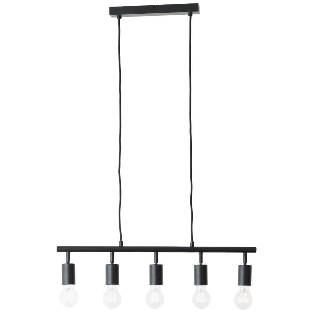 Lampe suspendue 5 lumières Tiffany orientable noir Brilliant 4004353406393