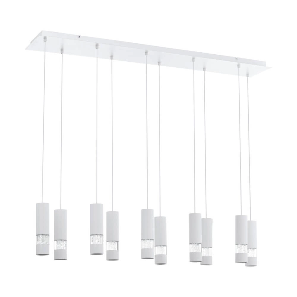 Lampe suspendue 10 lumières Bernabeta blanc