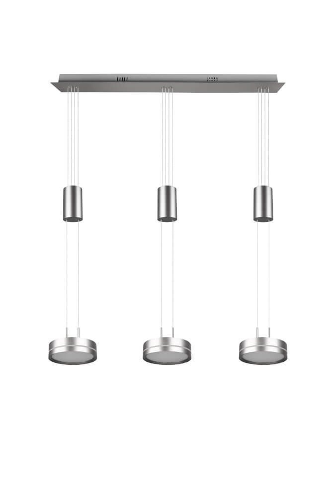 Lampe suspendue Franklin 3 lumières en acier inoxydable