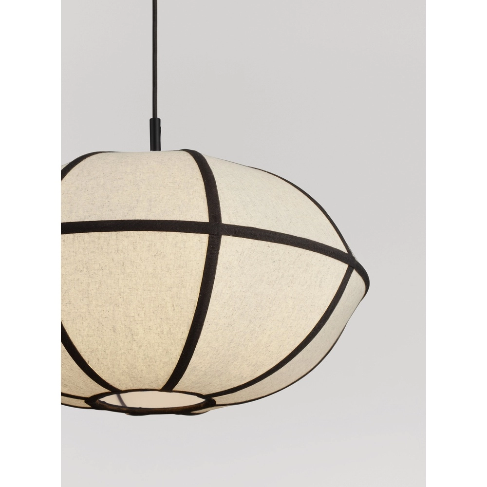 Lampe suspendue Brera noir avec blanc Ø 45cm Lyora 5212017493569