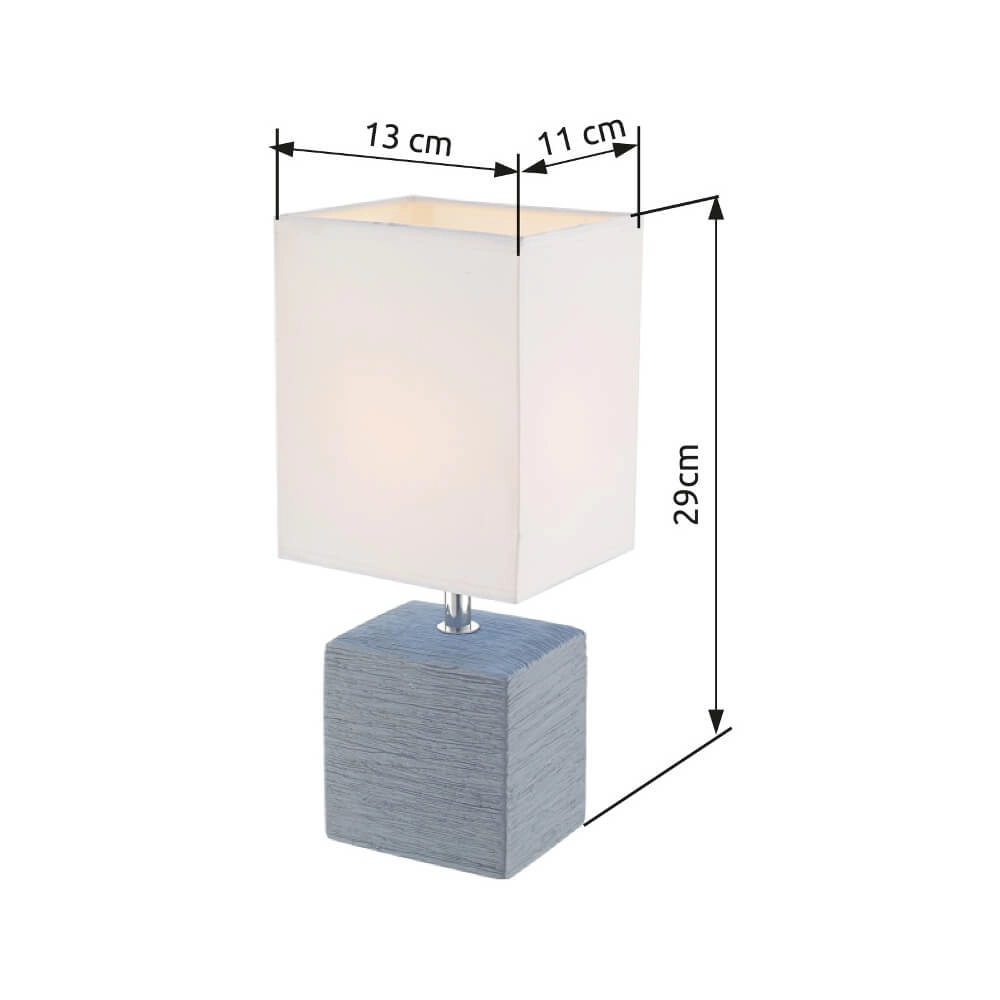 Lampe de table élégante Geri crème avec capuche blanche Globo 9007371294657